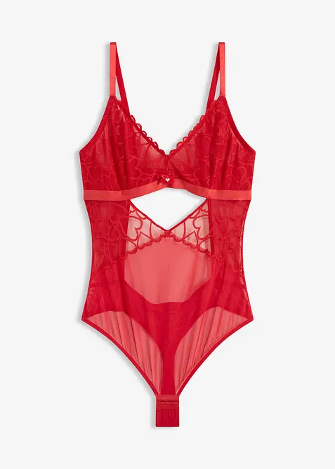 Body tanga se srd&iacute;čkovou krajkou, bonprix