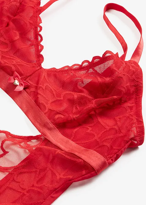 Body tanga se srd&iacute;čkovou krajkou, bonprix