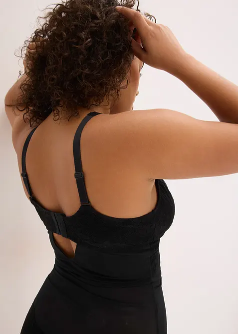 Stahovac&iacute; body s lehk&yacute;m tvaruj&iacute;c&iacute;m efektem a krajkou, bonprix