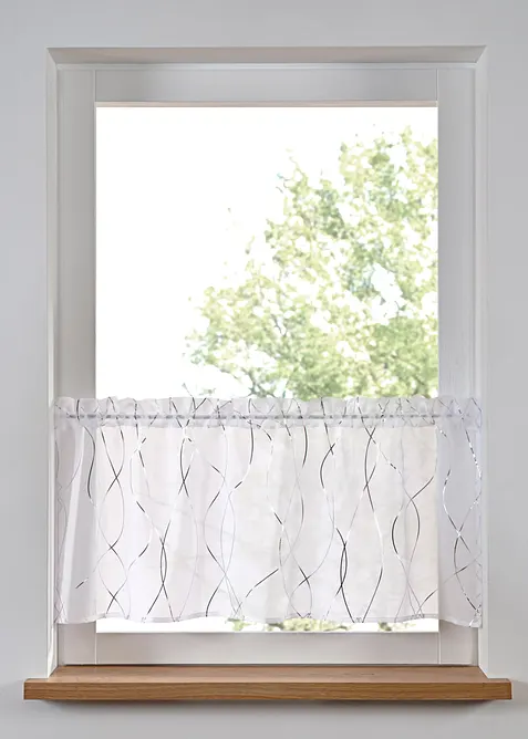 Vitr&aacute;žkov&aacute; z&aacute;clona s leskl&yacute;m potiskem, bonprix