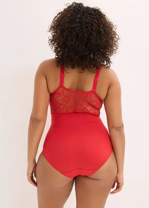 Stahovac&iacute; body se srd&iacute;čkovou krajkou, středn&iacute; tvaruj&iacute;c&iacute; efekt, bonprix