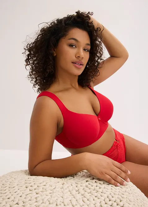 Vyztužen&aacute; podprsenka s kosticemi a krajkou (2 ks v balen&iacute;), bonprix