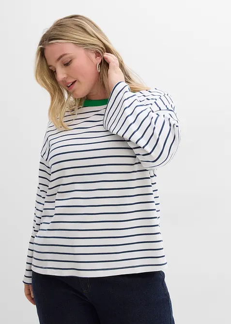 Tričko s dlouh&yacute;m ruk&aacute;vem, z čist&eacute; organick&eacute; bavlny, bonprix