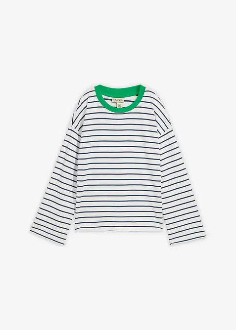 Tričko s dlouh&yacute;m ruk&aacute;vem, z čist&eacute; organick&eacute; bavlny, bonprix