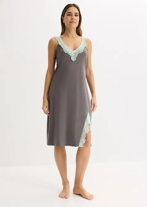 Nočn&iacute; ko&scaron;ile s visk&oacute;zou a krajkou, bonprix