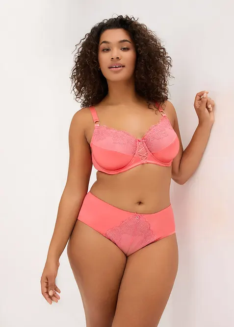 Maxikalhotky s třpytivou květinovou v&yacute;&scaron;ivkou, bonprix