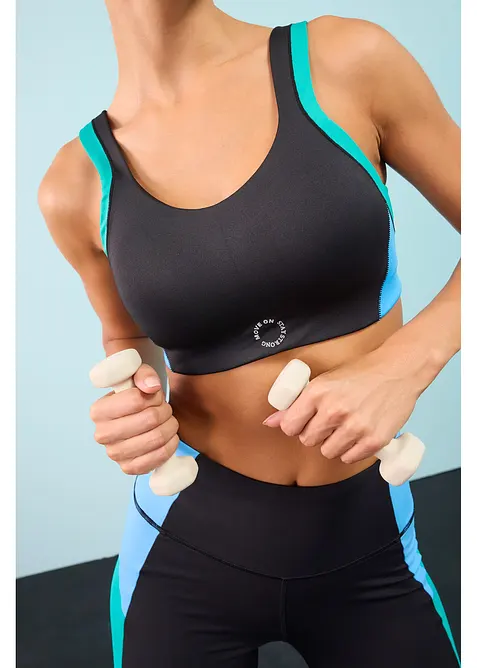 Vyztužen&aacute; sportovn&iacute; podprsenka se středn&iacute; oporou, bonprix