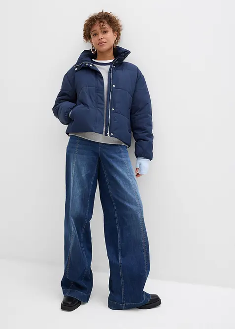 Pro&scaron;&iacute;van&aacute; bunda se stoj&aacute;čkem, bonprix