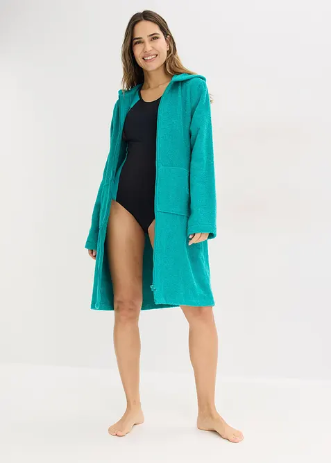 Frot&eacute; župan z organick&eacute; bavlny, se zipem, bonprix