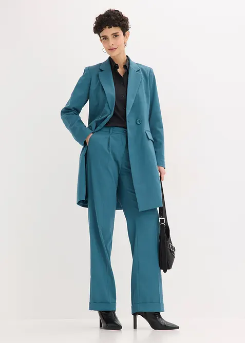 Dlouh&yacute; blejzr s v&yacute;střihem do V, dlouh&yacute; ruk&aacute;v, bonprix