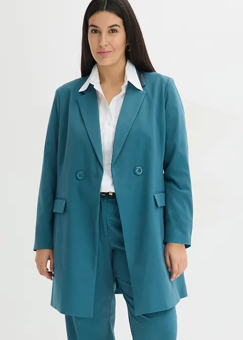 Dlouh&yacute; blejzr s v&yacute;střihem do V, dlouh&yacute; ruk&aacute;v, bonprix