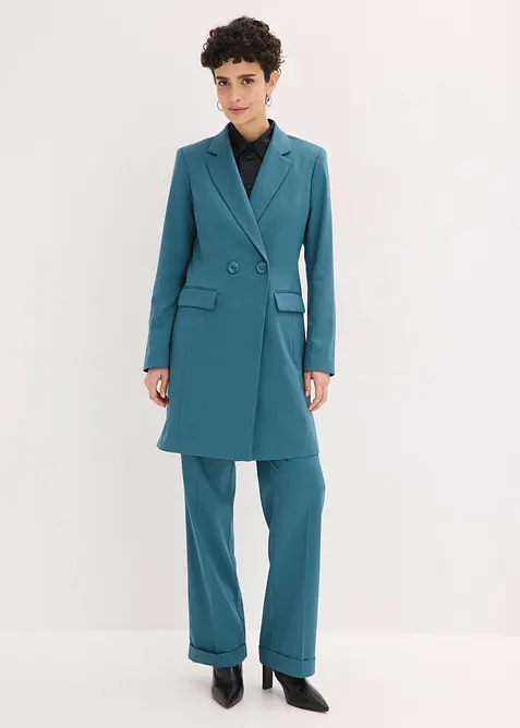 Dlouh&yacute; blejzr s v&yacute;střihem do V, dlouh&yacute; ruk&aacute;v, bonprix