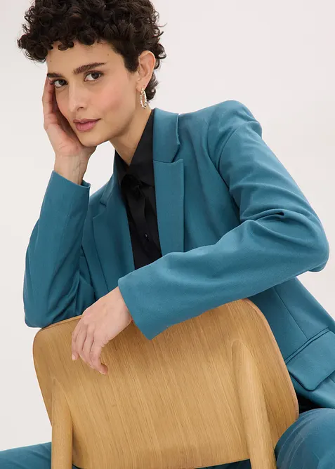 Dlouh&yacute; blejzr s v&yacute;střihem do V, dlouh&yacute; ruk&aacute;v, bonprix