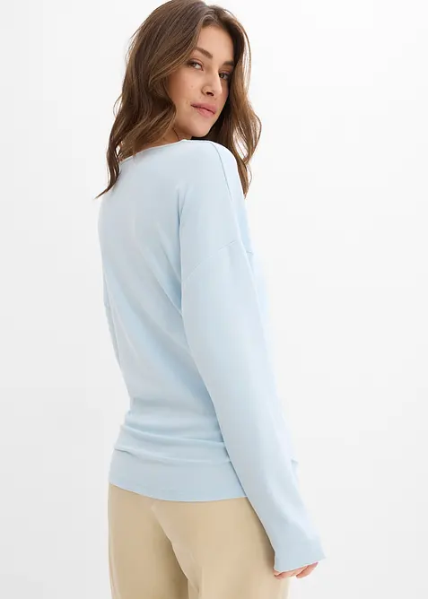 Tričko s dlouh&yacute;m ruk&aacute;vem, z pohodln&eacute;ho Punto di Roma, bonprix