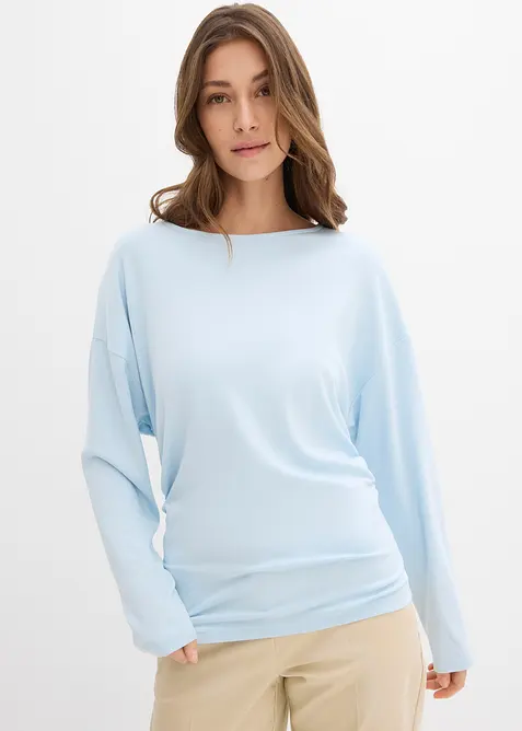 Tričko s dlouh&yacute;m ruk&aacute;vem, z pohodln&eacute;ho Punto di Roma, bonprix