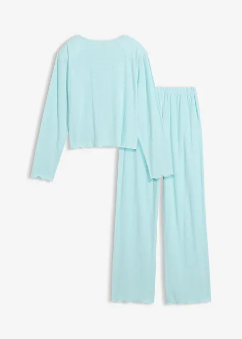 Pyžamo s bavlnou a srd&iacute;čkov&yacute;m vzorem, bonprix