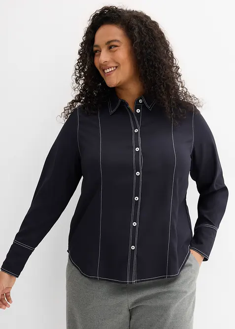 Halenka ze spl&yacute;vav&eacute; visk&oacute;zy, bonprix