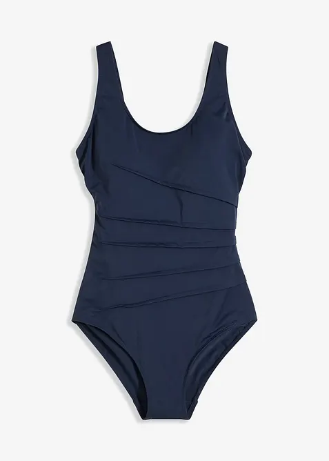 Stahovac&iacute; jednod&iacute;ln&eacute; plavky, lehk&yacute; tvaruj&iacute;c&iacute; efekt, s ozdobn&yacute;mi sklady, bonprix