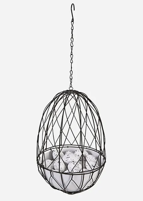 Z&aacute;věsn&aacute; dekorace: ko&scaron;&iacute;k s vaj&iacute;čky (27d&iacute;ln&aacute; sada), bonprix