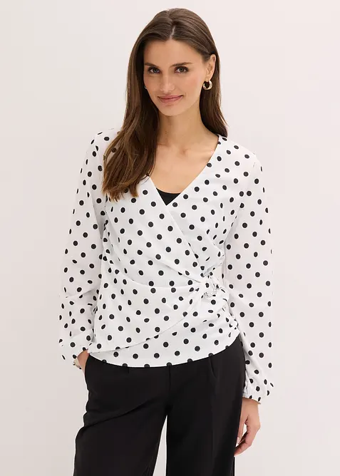 Tričko s dlouh&yacute;m ruk&aacute;vem, ze strukturovan&eacute;ho žerzeje, bonprix