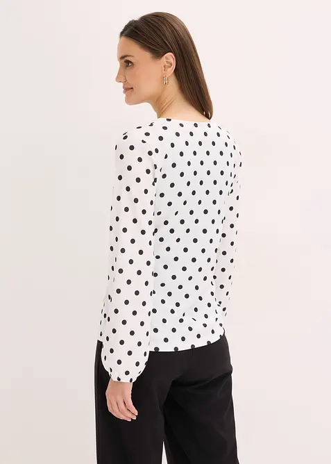 Tričko s dlouh&yacute;m ruk&aacute;vem, ze strukturovan&eacute;ho žerzeje, bonprix