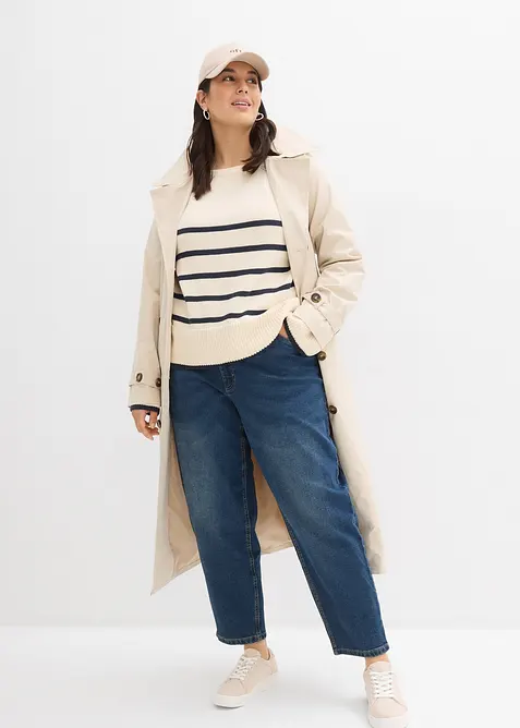 Mom dž&iacute;ny, High Waist, zkr&aacute;cen&eacute;, bonprix