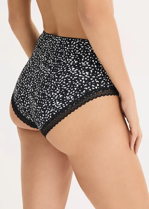 Bokov&eacute; maxikalhotky s krajkou (4 ks v balen&iacute;), bonprix