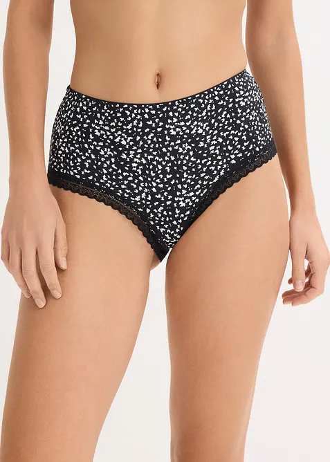 Bokov&eacute; maxikalhotky s krajkou (4 ks v balen&iacute;), bonprix