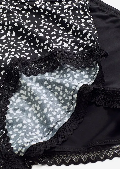 Bokov&eacute; maxikalhotky s krajkou (4 ks v balen&iacute;), bonprix