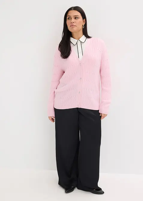 Kab&aacute;tek z jemn&eacute; pleteniny z visk&oacute;zov&eacute; směsi, bonprix