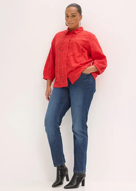 Halenka s d&iacute;rkovanou v&yacute;&scaron;ivkou, bonprix