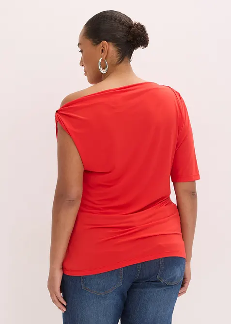 Triko s asymetrick&yacute;m v&yacute;střihem, bonprix