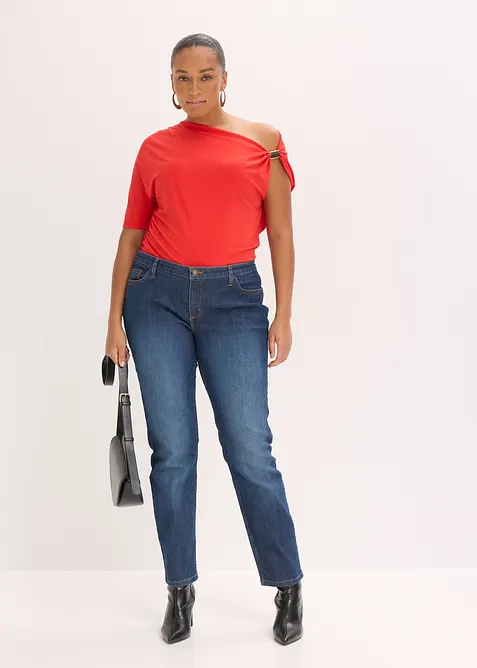 Triko s asymetrick&yacute;m v&yacute;střihem, bonprix