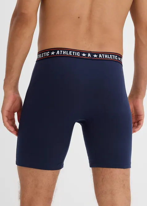 Přil&eacute;hav&eacute; boxerky ve středn&iacute; d&eacute;lce, s bavlnou (2 ks v balen&iacute;), bonprix