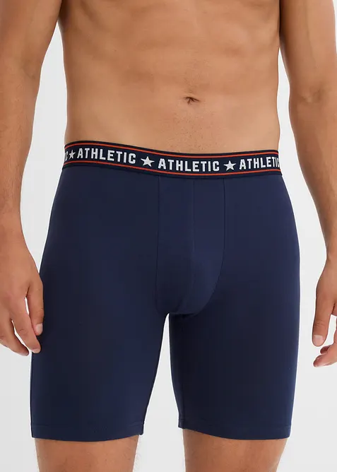 Přil&eacute;hav&eacute; boxerky ve středn&iacute; d&eacute;lce, s bavlnou (2 ks v balen&iacute;), bonprix