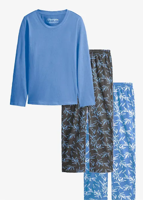 Pyžamo (3d&iacute;ln&aacute; souprava) z čist&eacute; bavlny, bonprix