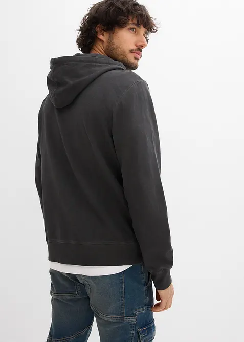 Mikina na zap&iacute;n&aacute;n&iacute;, s kapuc&iacute;, v sepran&eacute;m vzhledu, bonprix