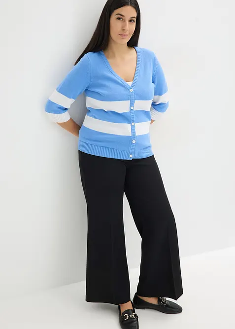 Bavlněn&yacute; pleten&yacute; kab&aacute;tek s proužky, bonprix