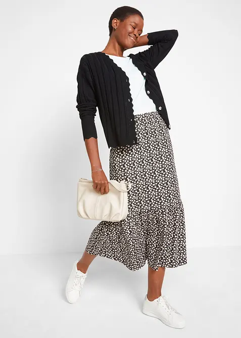 Kr&aacute;tk&yacute; ažurov&yacute; pleten&yacute; kab&aacute;tek, bonprix