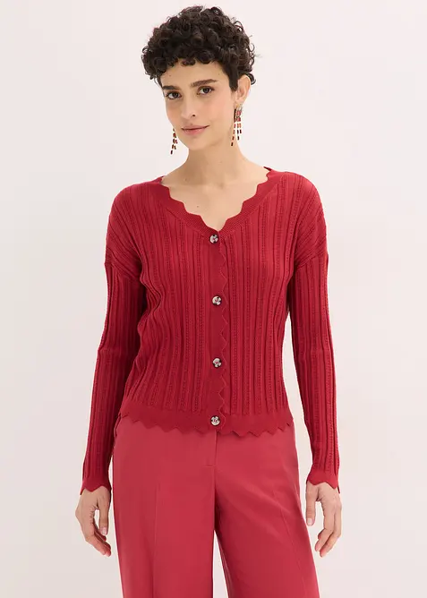 Kr&aacute;tk&yacute; ažurov&yacute; pleten&yacute; kab&aacute;tek, bonprix