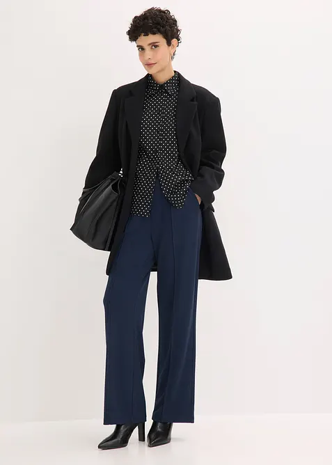 Kalhoty bez zap&iacute;n&aacute;n&iacute;, z pevn&eacute;ho interlocku, bonprix