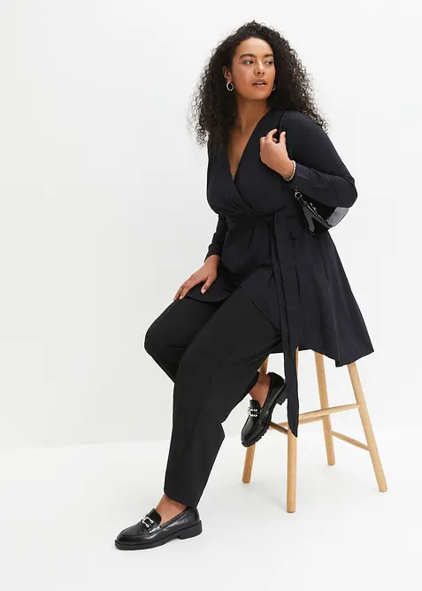 Kalhoty bez zap&iacute;n&aacute;n&iacute;, z pevn&eacute;ho interlocku, bonprix