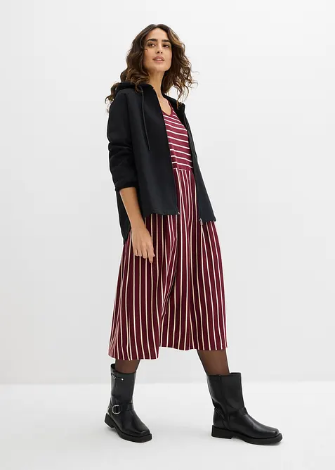 &Scaron;aty z bavlněn&eacute;ho žerzeje, midi d&eacute;lka, bonprix