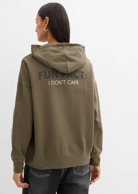 Mikina s kapuc&iacute;, z čist&eacute; organick&eacute; bavlny, bonprix