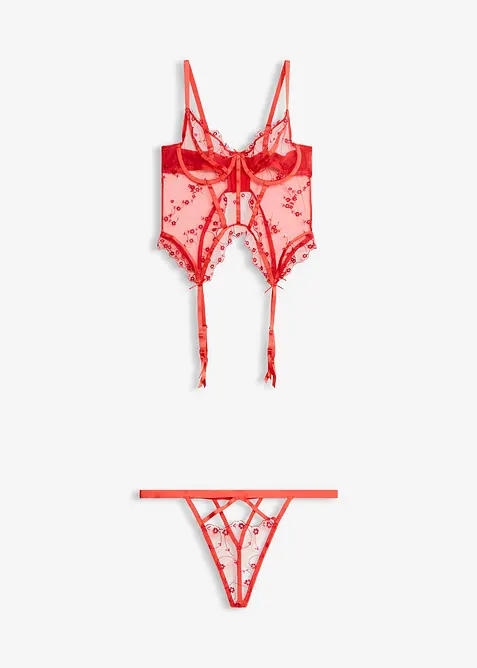 Korzet a tanga (2d&iacute;ln&aacute; souprava), bonprix