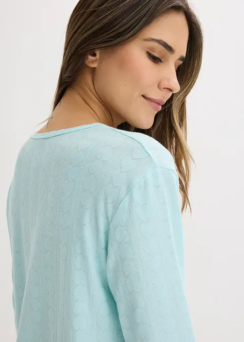 Lehk&eacute; pyžamo se srd&iacute;čkov&yacute;m vzorem, bonprix