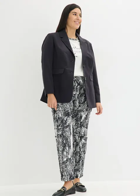 Tričko z organick&eacute; bavlny, s naaplikovanou p&aacute;skou, bonprix