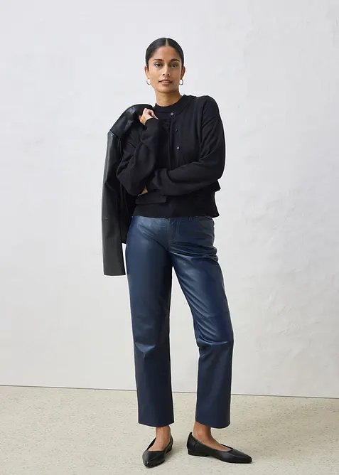 Pleten&yacute; kab&aacute;tek s pod&iacute;lem hedv&aacute;b&iacute;, bonprix