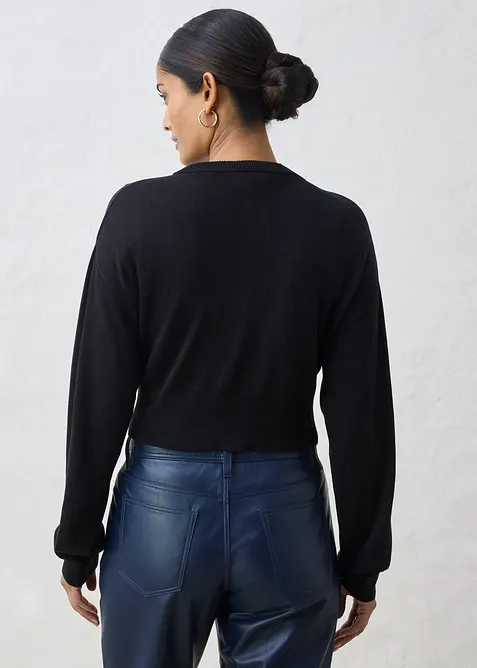 Pleten&yacute; kab&aacute;tek s pod&iacute;lem hedv&aacute;b&iacute;, bonprix