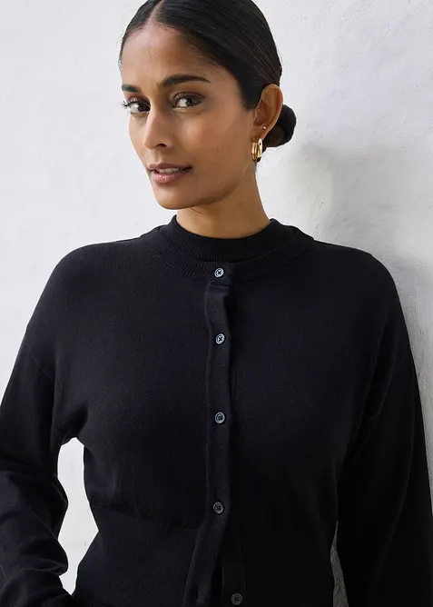 Pleten&yacute; kab&aacute;tek s pod&iacute;lem hedv&aacute;b&iacute;, bonprix